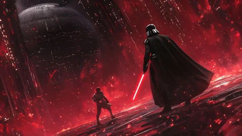 Crimson-lit duel carves rebellion into a galactic furnace