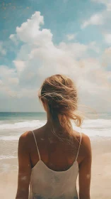 Saltwind daydreamer watching horizons unspool in light.