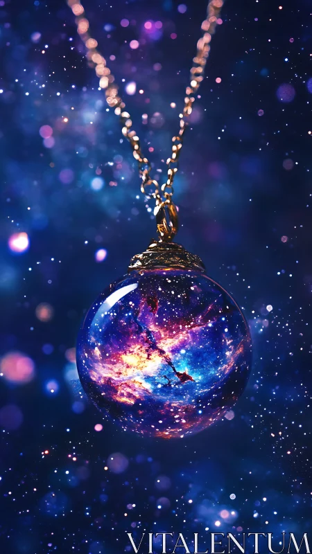 Star-forged nebula locket cradling a universe of light.