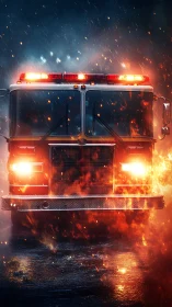 Fire Engine Emergency Response: Dynamic Atmospheric Combustion Effects