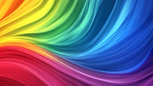 Sweeping rainbow silk waves in luminous digital motion.