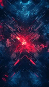 Crystalline X-Core with Neon Red Energy Convergence.