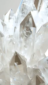 Quartz crystal cluster reveals prismatic geometry and clarity