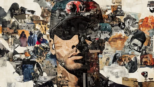 Collaged urban portrait constructed from fragmented memories.