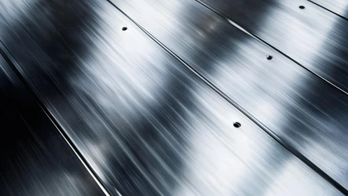 Brushed Metal Panels in Abstract Industrial Style with Reflections.