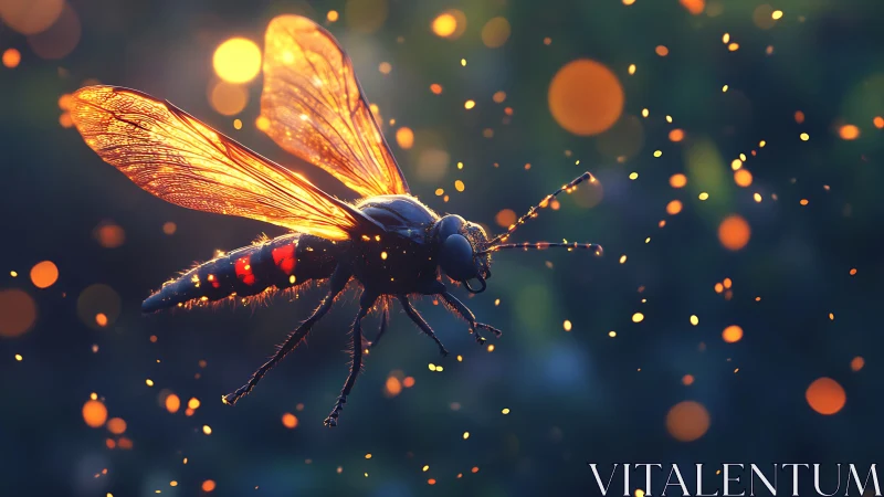 Backlit dragonfly study with bokeh-rich atmospheric field.