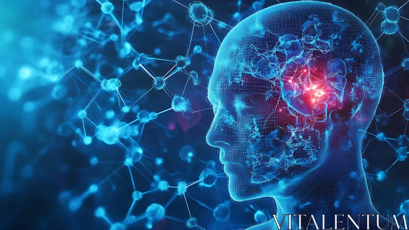 Digital human head visualizes neural network and brain activity