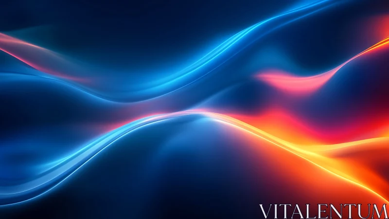 Ribbons of fire and frost weave across a luminous void.