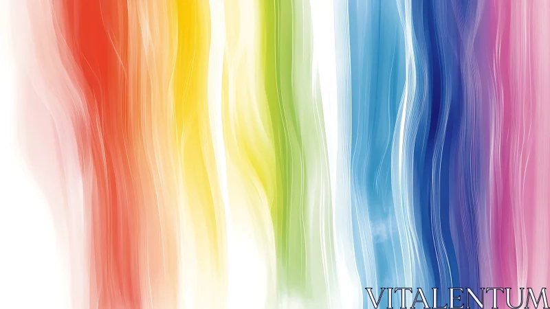 Vertical multicolor streaks in soft digital abstraction.
