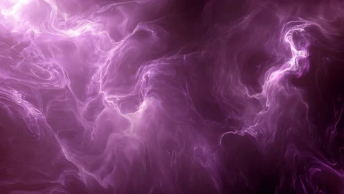 Purple nebula-like light swirls across dark abstract field