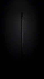 Central black vertical rod rendered with minimal edge lighting