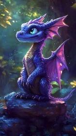 Tiny twilight dragonling quietly rehearses its first roar