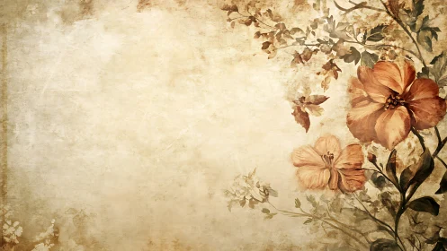 Faded garden whispers quietly across parchment skies