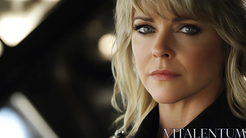 High-resolution close-up portrait with shallow depth of field and soft key lighting