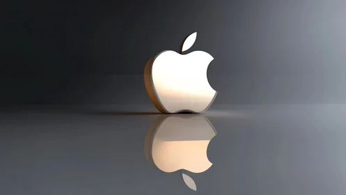 Glowing Apple Logo Shines with Modern Elegance and Warmth