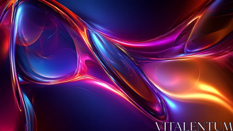Neon fluid ribbons over glowing abstract gradients.