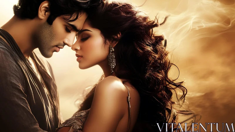 Golden Hour Intimacy: Romantic Portrait.