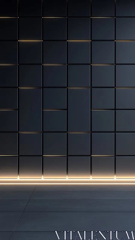 Midnight tiles hum with quiet golden circuitry glow.