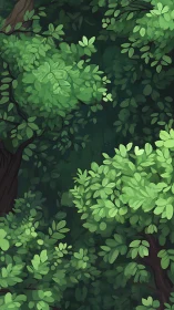 Layered Forest Canopy with Verdant Light.