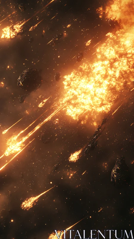 Cosmic Fire: Meteors Dance Through the Stars.