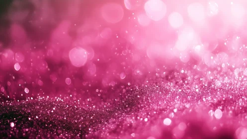 Glitter dunes shimmer as pink bokeh drifts like soft stardust