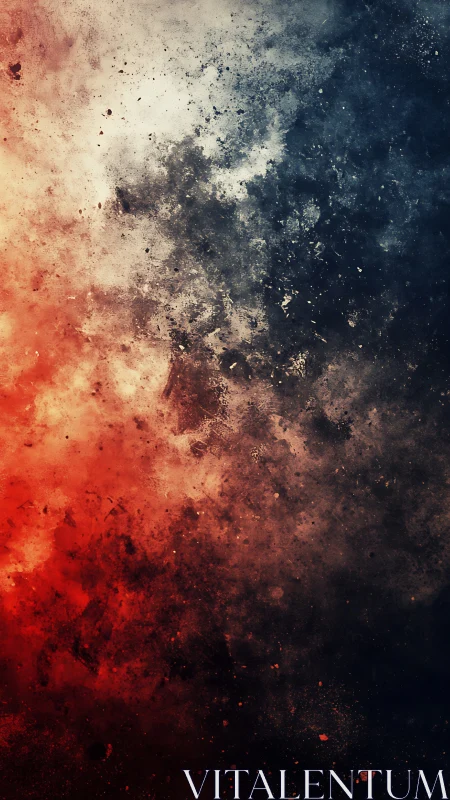 Red white blue dust explosion abstract texture background.