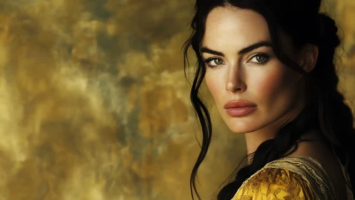 Golden light settles on a calm, confident woman's gaze