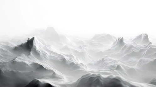 Ghostlike ridges quietly rehearse a storm of frozen waves