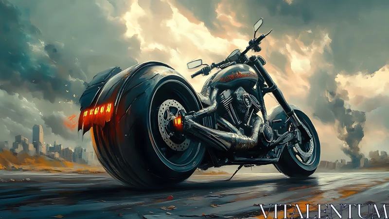 Thunderous custom motorcycle claims the stormy open road