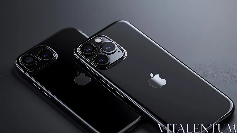 Sleek Black iPhones Stand Guard in Minimalist Contrast