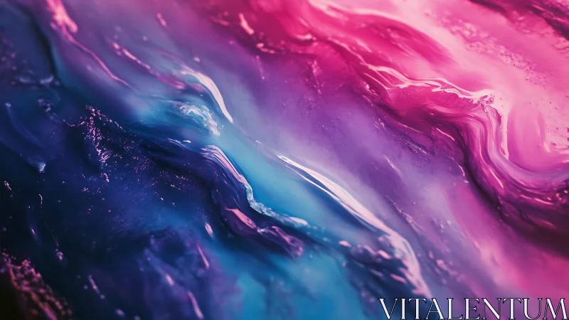 Luminous magenta and cyan fluid waves in abstract motion.