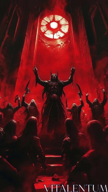 Midnight ritual in a crimson-lit cathedral of whispers.