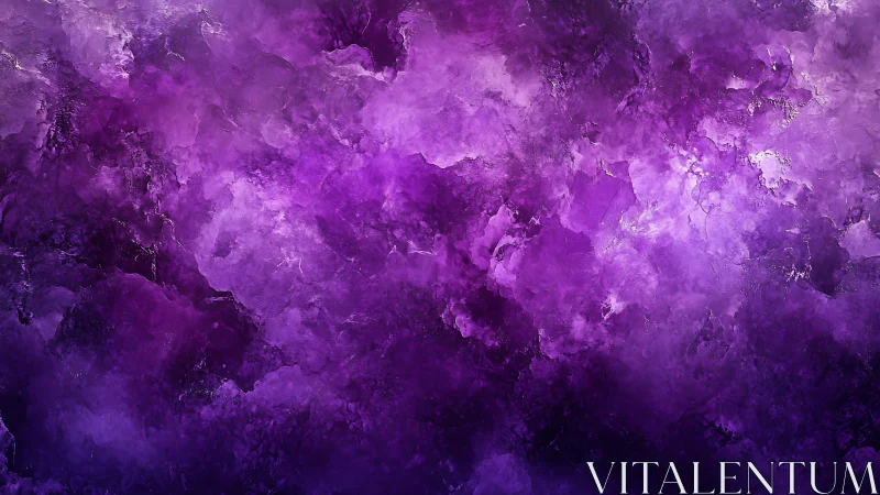 Velvet clouds of purple color drift in a dreamy abstract sky