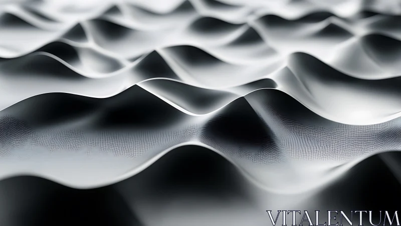 3D metallic wavefield with smooth parametric surface topology.