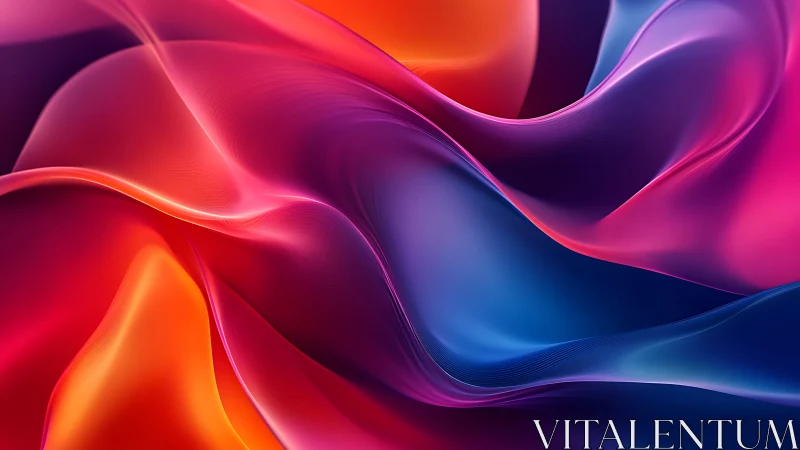 Gradient lightfold waves with fluid spectral color transitions