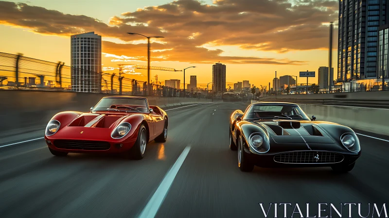 Sunset highway drive lets two classic sports cars shine