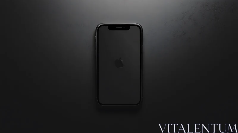 iPhone with Notch in Dark Environment Mockup.