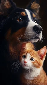 Best Friends Forever: A Dog and Cat's Heartwarming Bond.