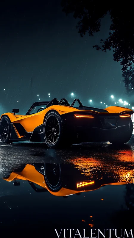 Nocturnal supercar profile in cinematic photoreal rendering.