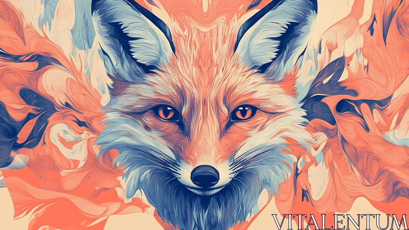 Chromatic vector vixen with fluidly turbulent contour fields.