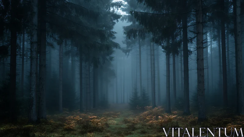 Ethereal Sentinels: Where Moonlight Bleeds Through Ancient Pines.