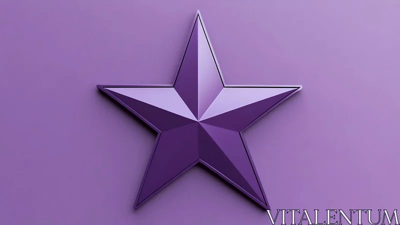 Luminescent violet star casting soft geometric echoes.