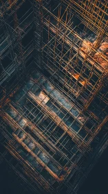 Industrial Steel Scaffolding Structure from Above