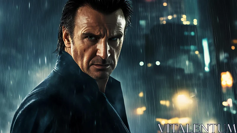 Midnight rain forges a hardened detective in neon haze