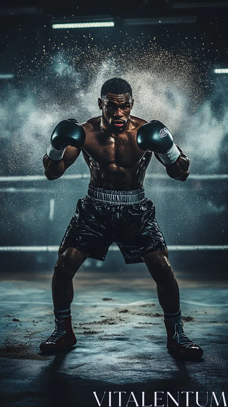 Champion Boxer Emerges from Battle Haze.