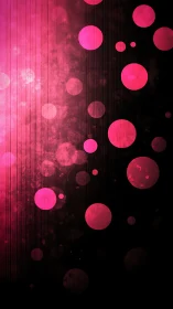 Magenta circular elements on dark vertical gradient field.