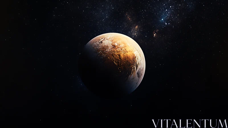 Illuminated exoplanet sphere reveals textured mineral crust