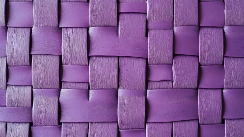 Violet ribbons intertwine and build a tactile woven maze