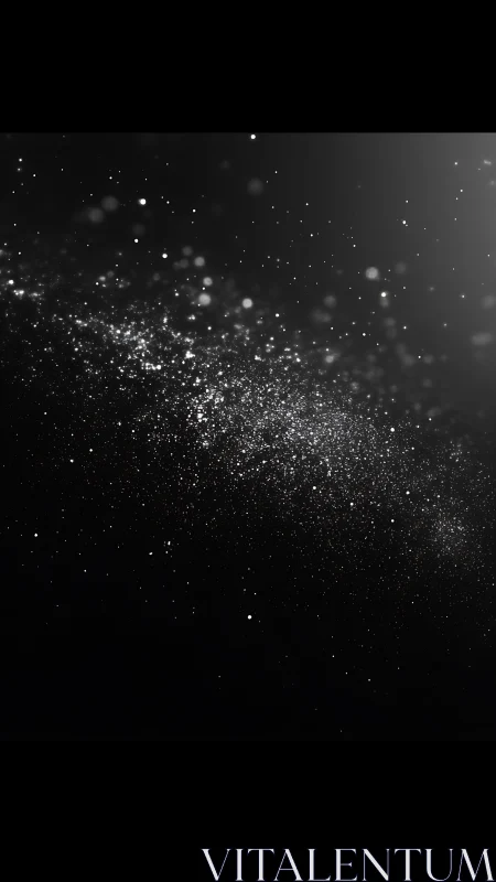 Photorealistic stardust gradient with high-contrast bokeh field.
