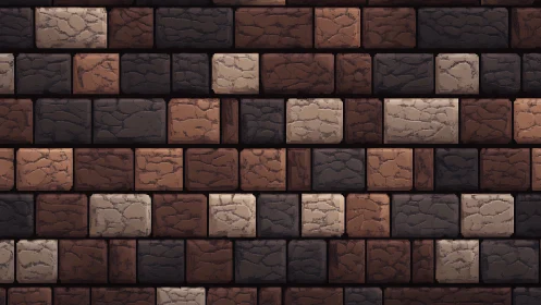 Textured stone brick wall pattern in muted earth tones.